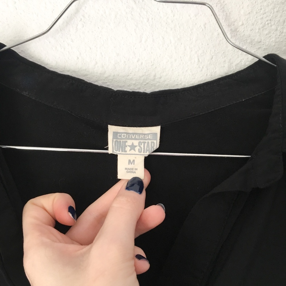 Converse Black Button Down Shirt - image 2